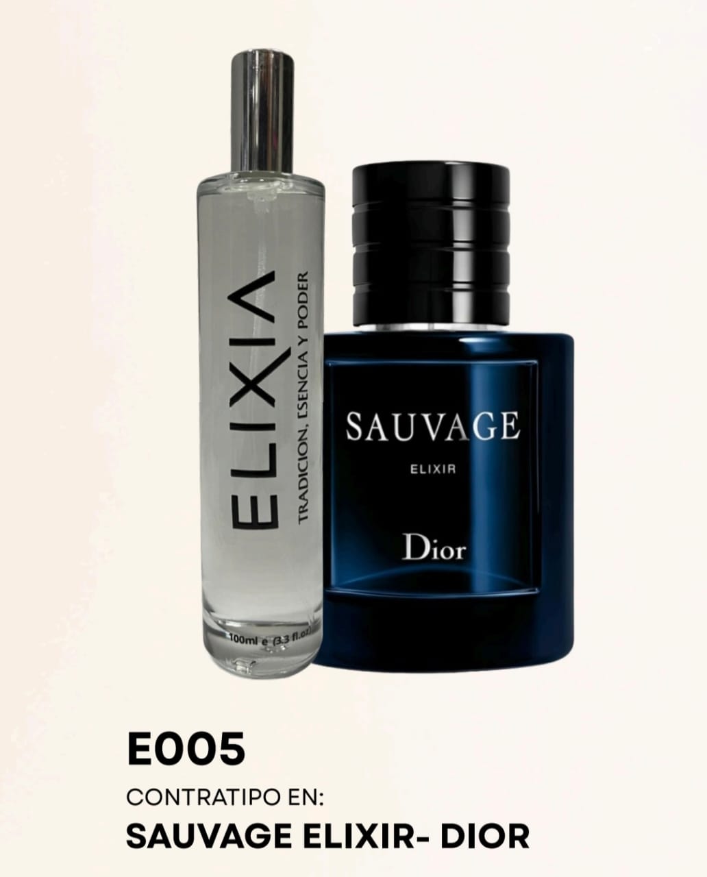 E005 contratipo en: Sauvage Elixir - Dior
